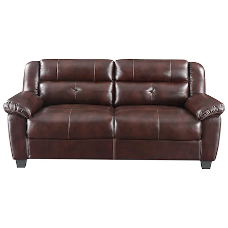 Casual Faux Leather 2-Seater Sofa